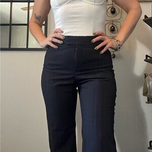 Anne Klein Navy pinstripe Wide Leg Pants
